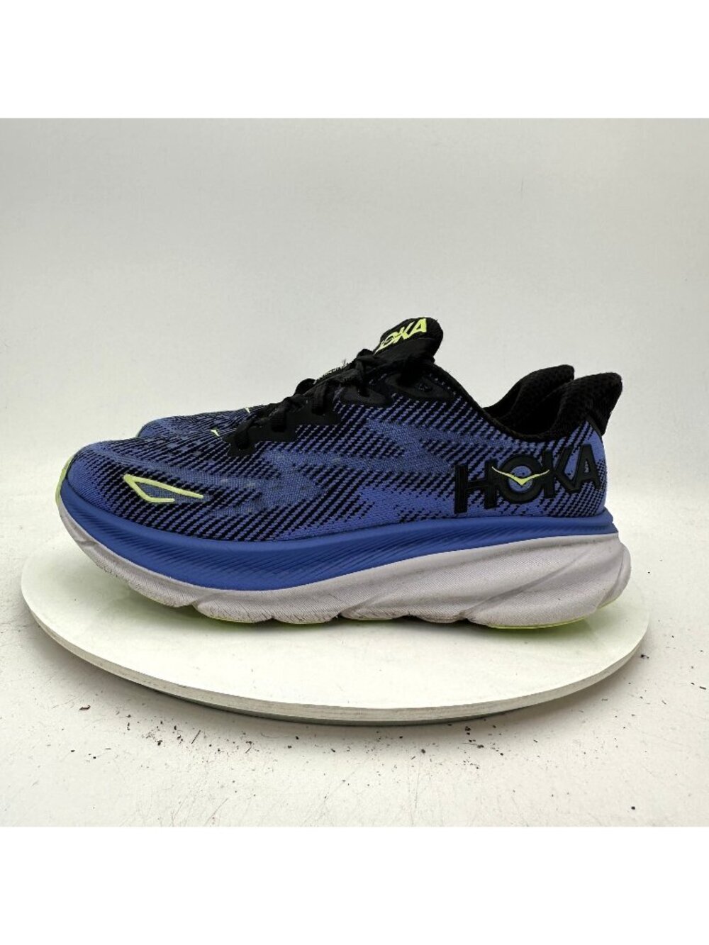 Hoka One One Clifton 9 Women Size 7.5B 1127896 BCKS Black Blue Stellar Shoes